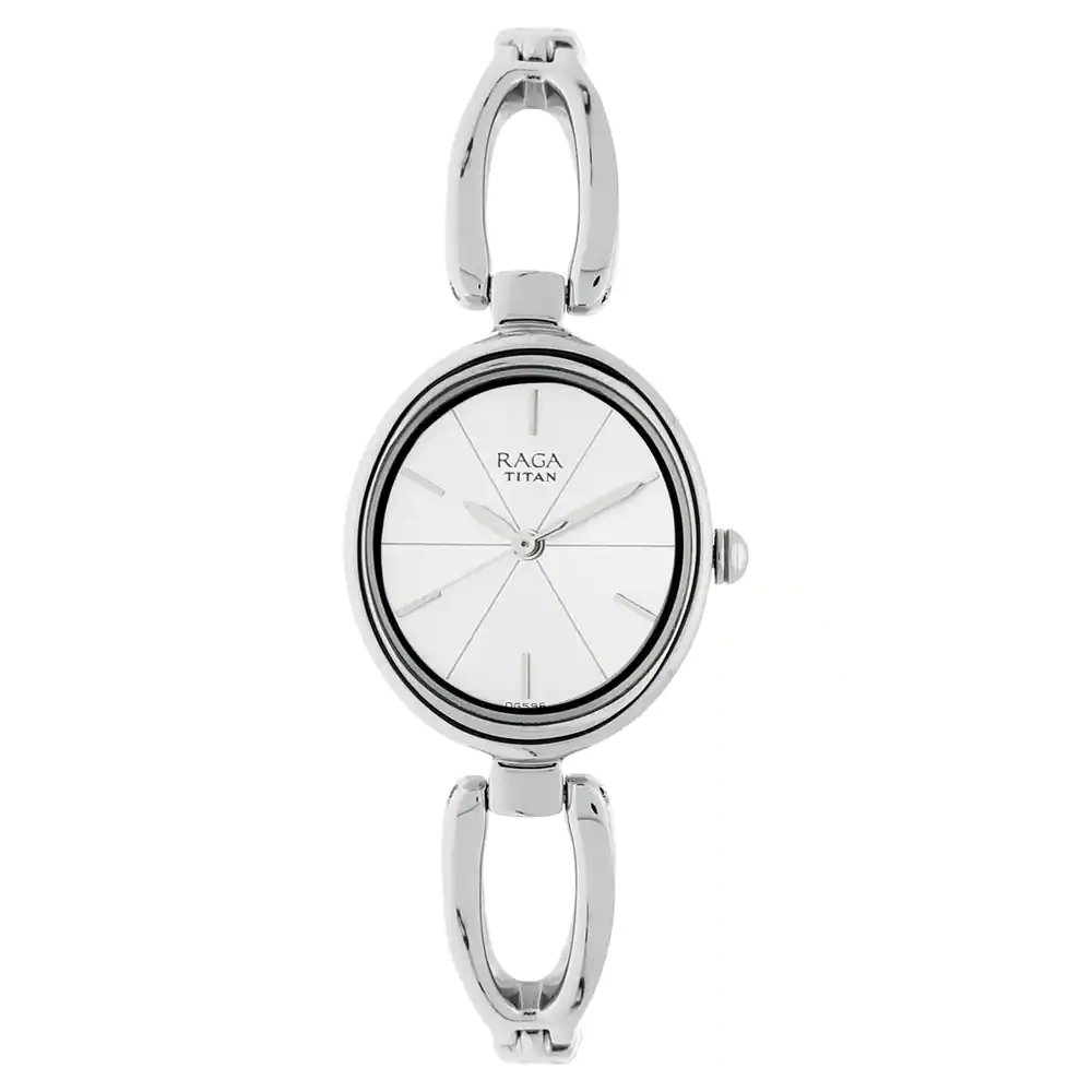 Raga Viva Silver Dial Metal Strap Watch